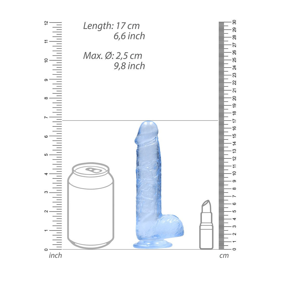 REALROCK REALISTIC DILDO WITH BALLS 6 /15 CM BLUE