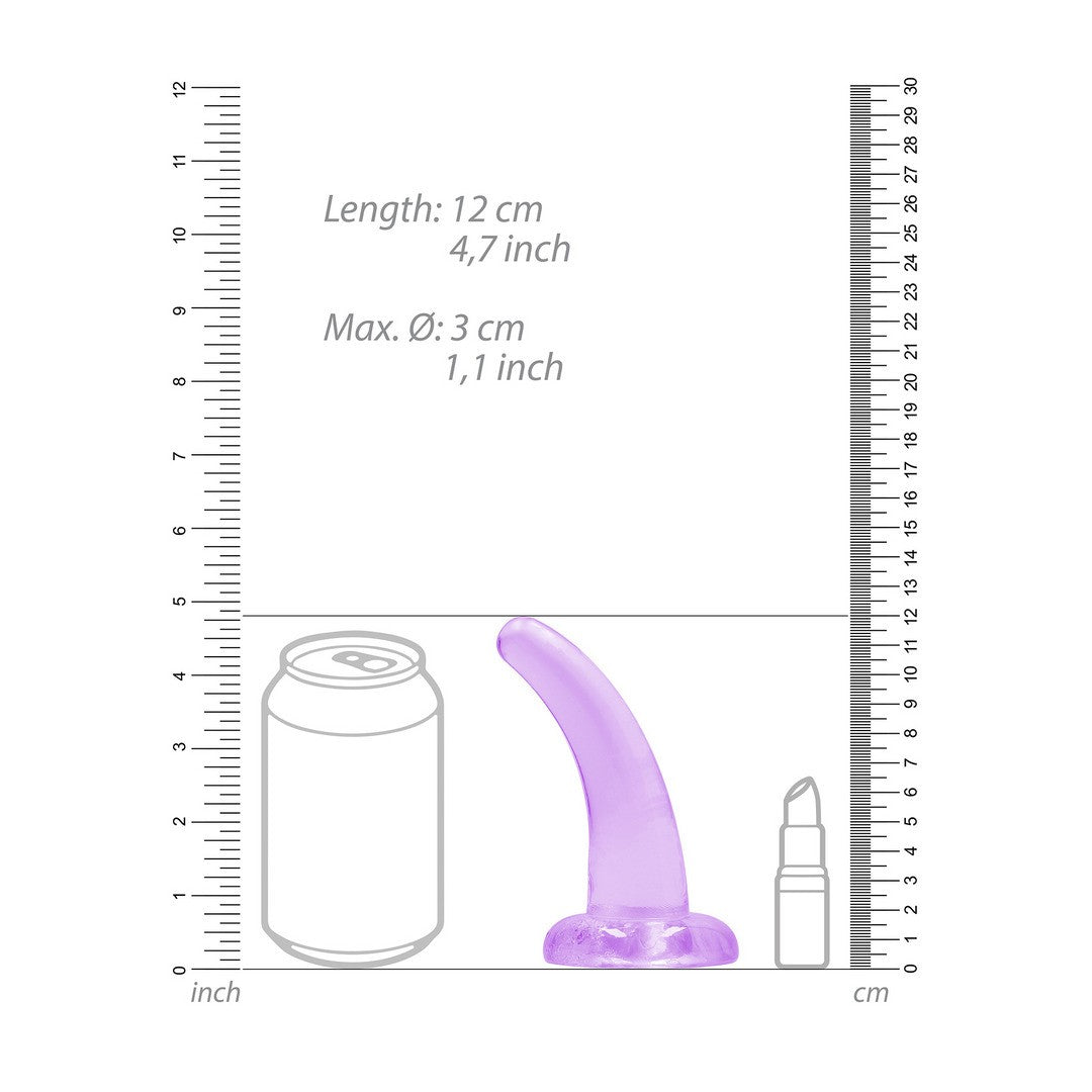 DILDO NON-REALISTIC CRYSTAL CLEAR 5 /11,5 CM ROXO REALROCK