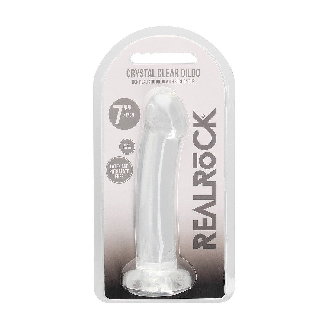 DILDO NON-REALISTIC CRYSTAL CLEAR 7 /17 CM TRANSPARENTE REALROCK