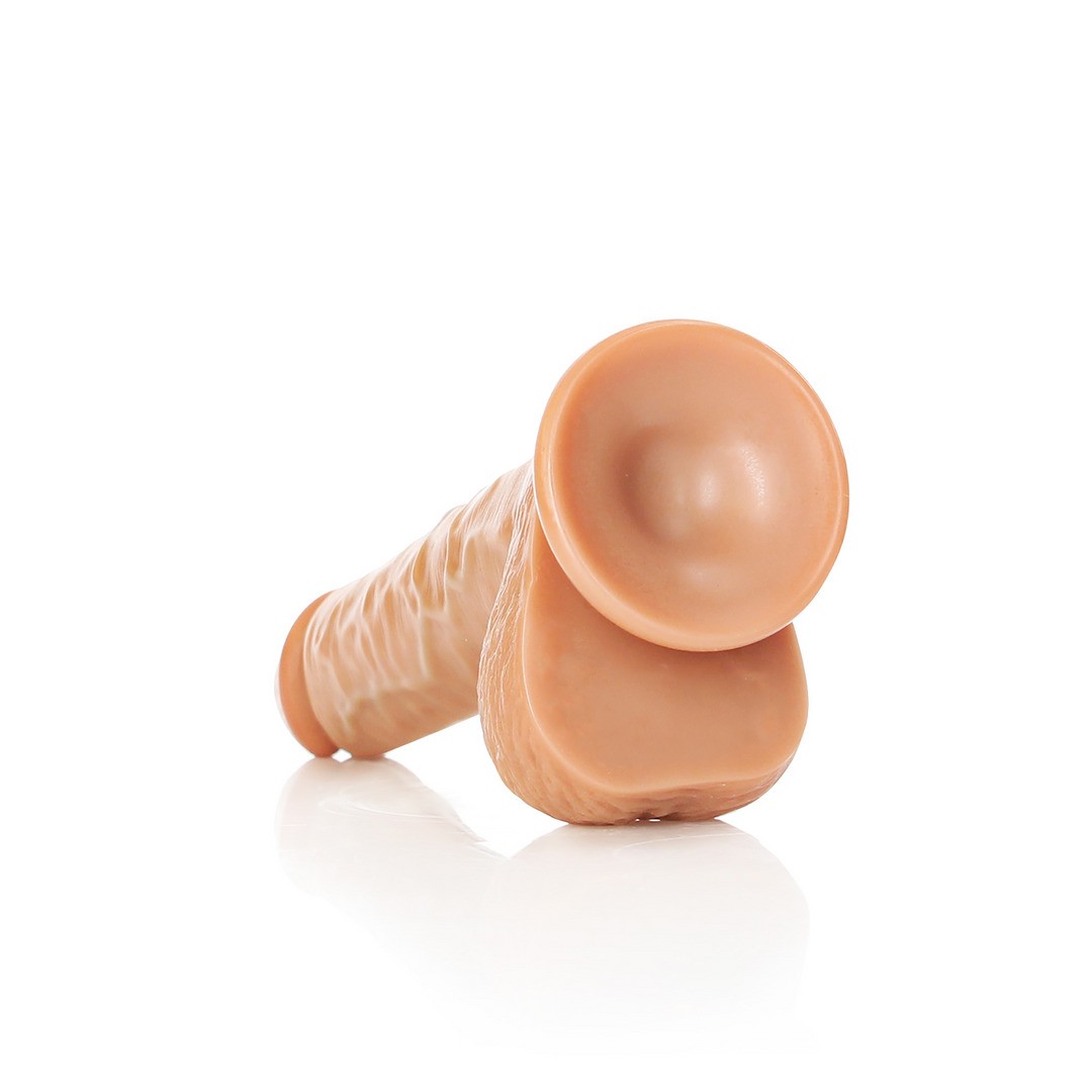 DILDO REALISTA CON TESTICULOS STRAIGHT 7 /18 CM REALROCK