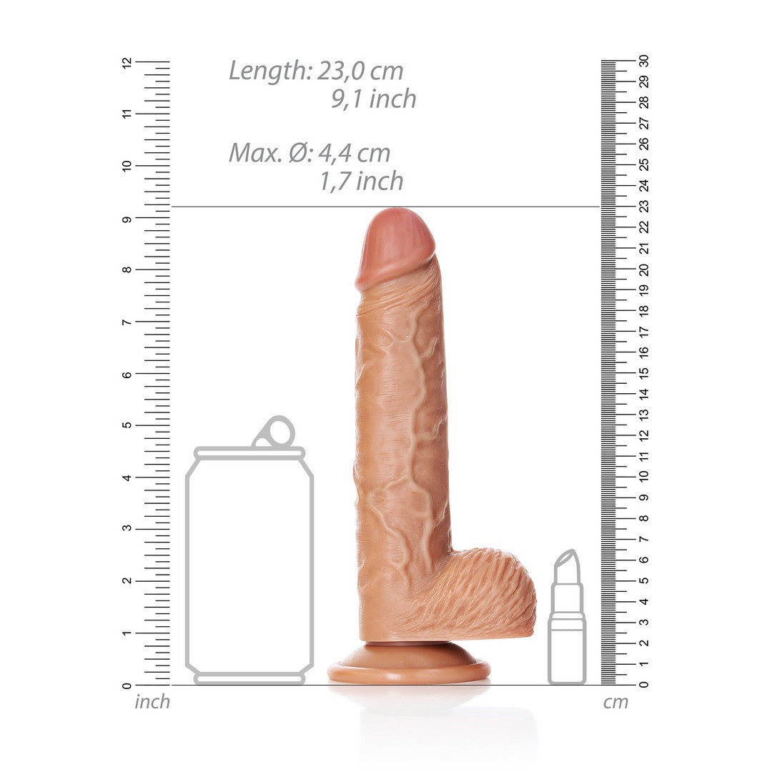 DILDO REALISTA COM TESTÍCULOS STRAIGHT 8 /20.5 CM REALROCK