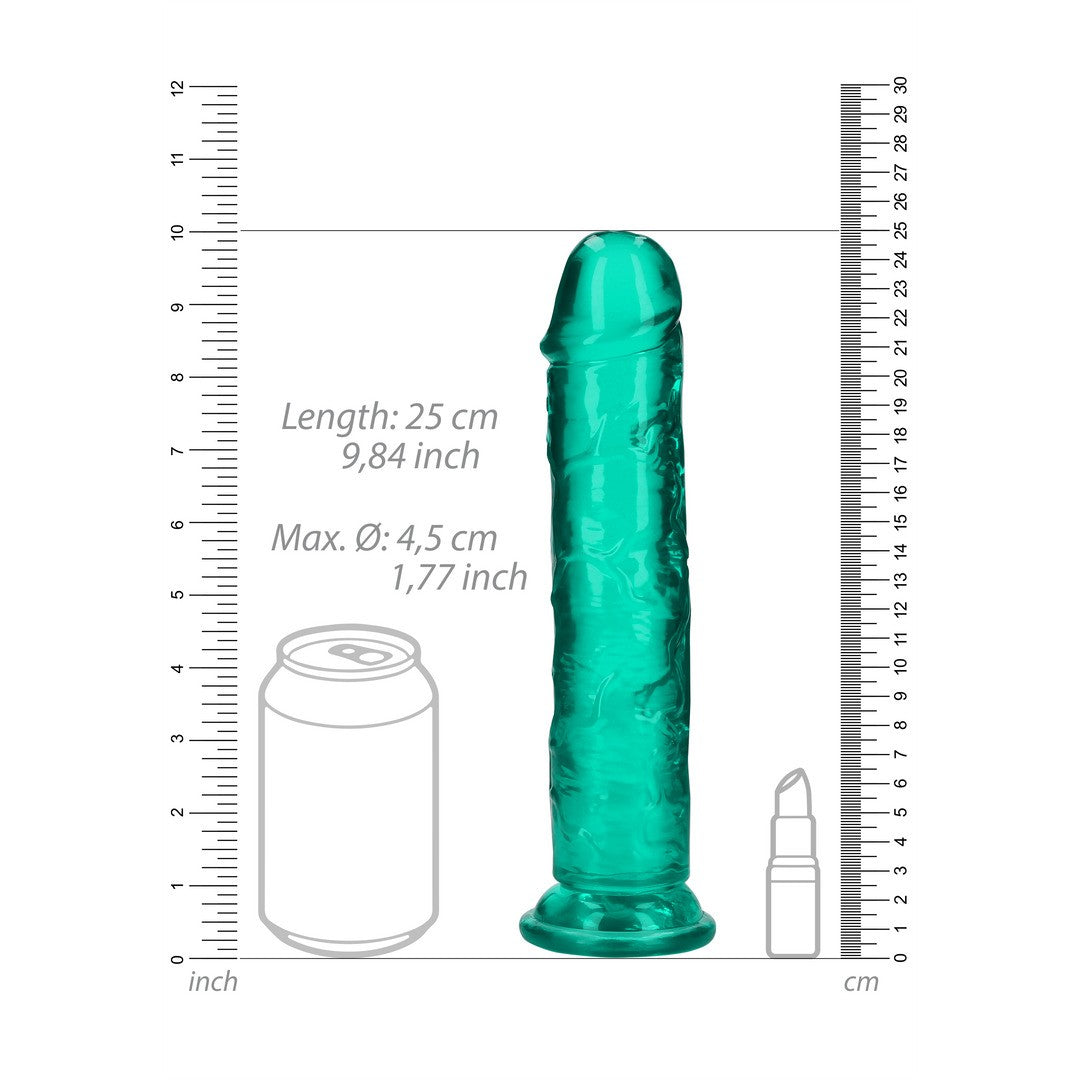 REALROCK STRAIGHT REALISTIC DILDO WITH SUCTION CUP 9 /23 CM GREEN