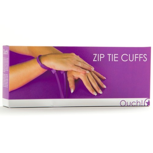 ALGEMAS DESCARTÁVEIS DE PLÁSTICO OUCH! ZIP TIE CUFFS ROXAS - Lust Sexshop