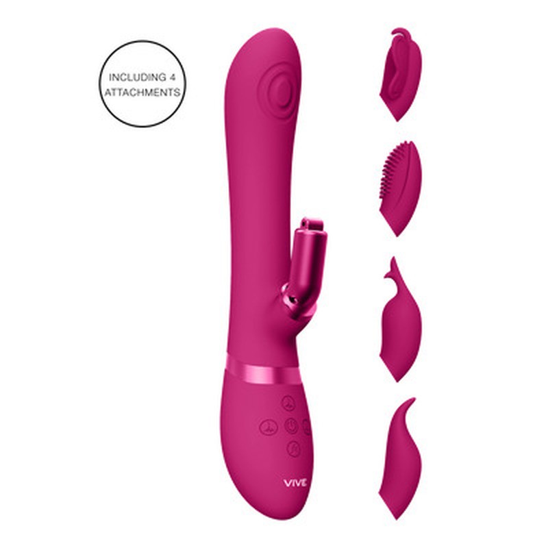 VIVE ETSU PULSE WAVE G-SPOT RABBIT CLITORAL STIMULATOR PINK