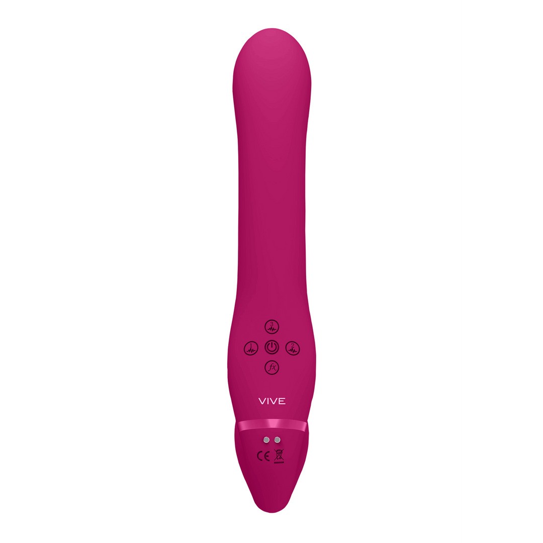 VIVE AI DUAL VIBRATING AIR WAVE TICKLER STRAPLESS STRAPON