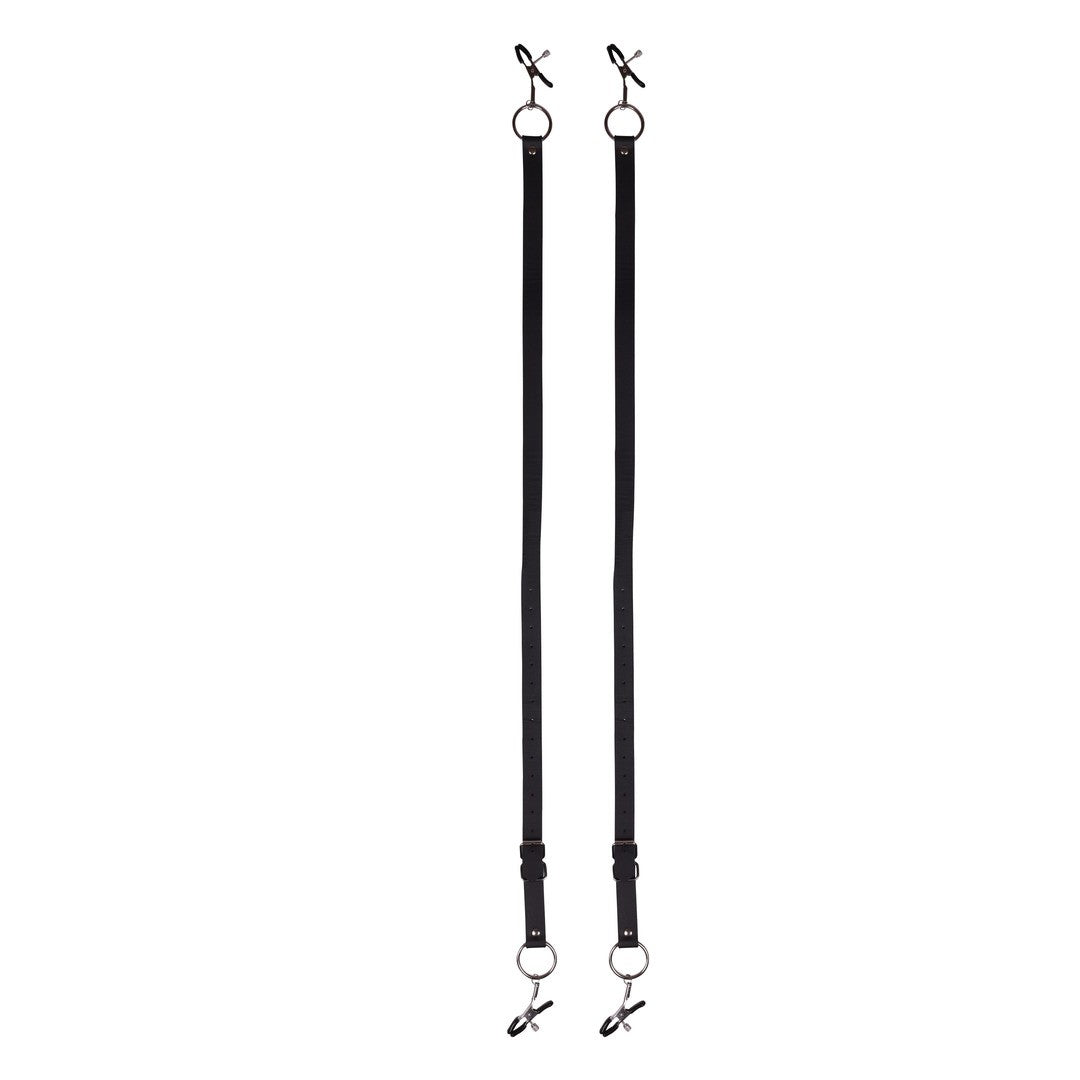OUCH! XTREME LABIA SPREADER WITH CLAMPS BLACK