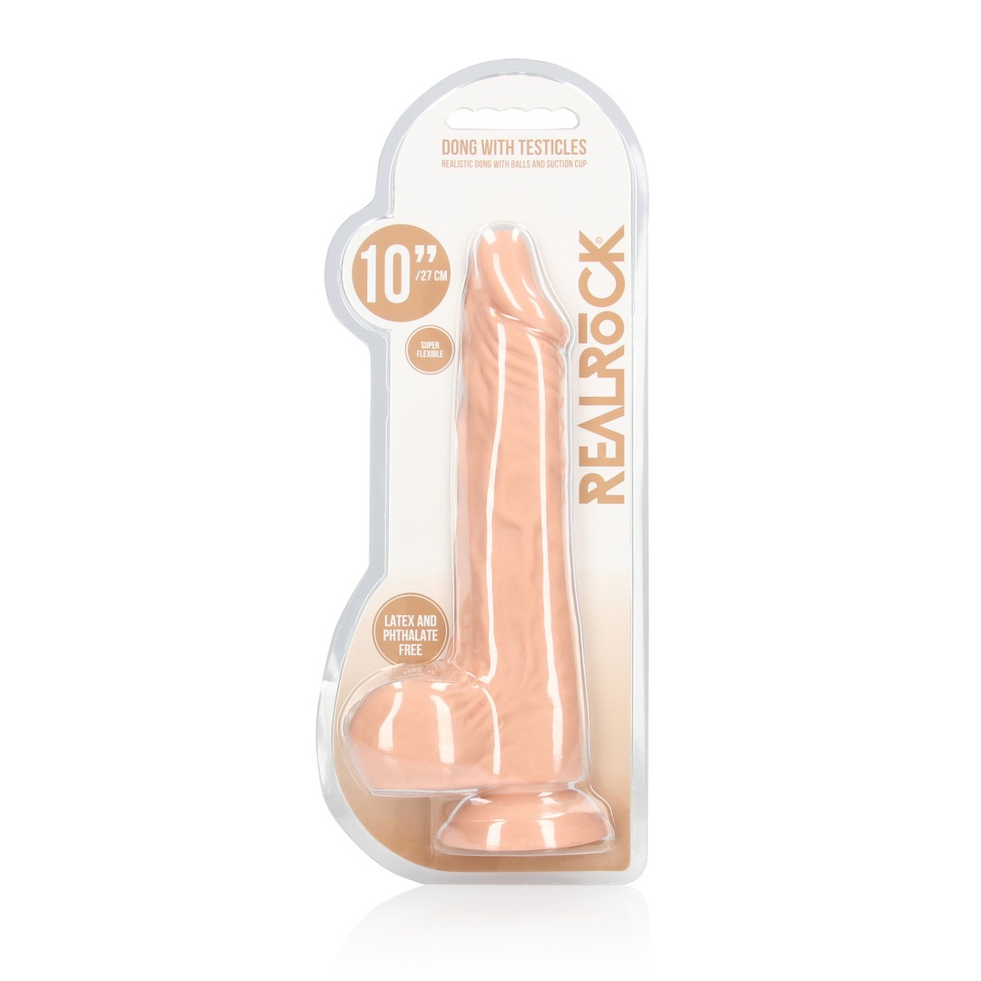 DILDO COM TESTÍCULOS 10 /27 CM REALROCK