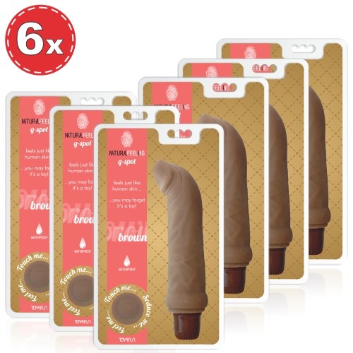 PACK COM 6 VIBRADORES NATURAL FEELING G-SPOT BROWN - Lust Sexshop
