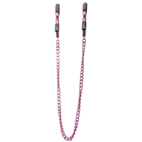 PINÇAS PARA MAMILOS OUCH! ADJUSTABLE NIPPLE CLAMPS ROSA - Lust Sexshop