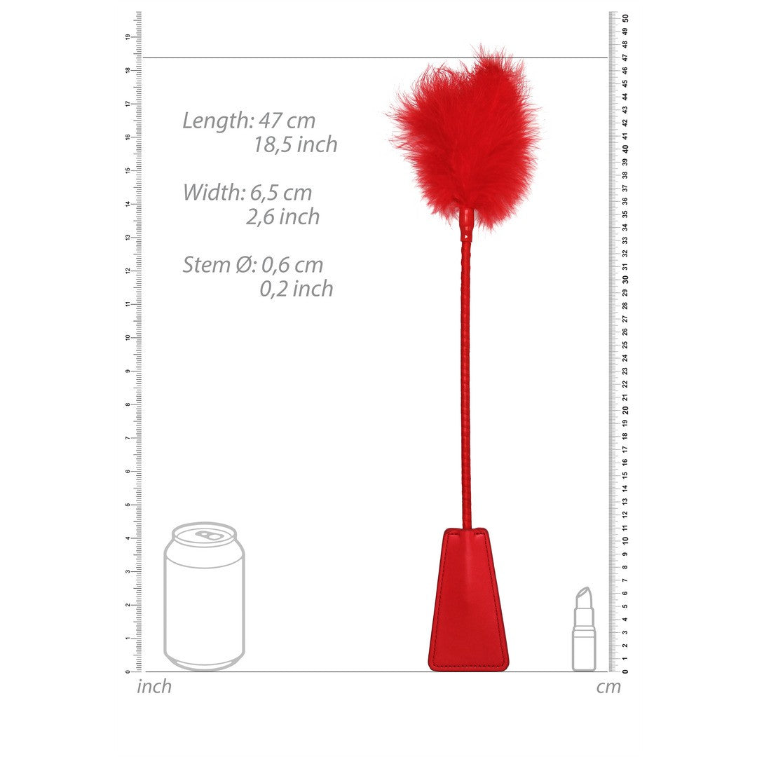 ESPANADOR DE PLUMAS COM CHIBATA VERMELHA OUCH!