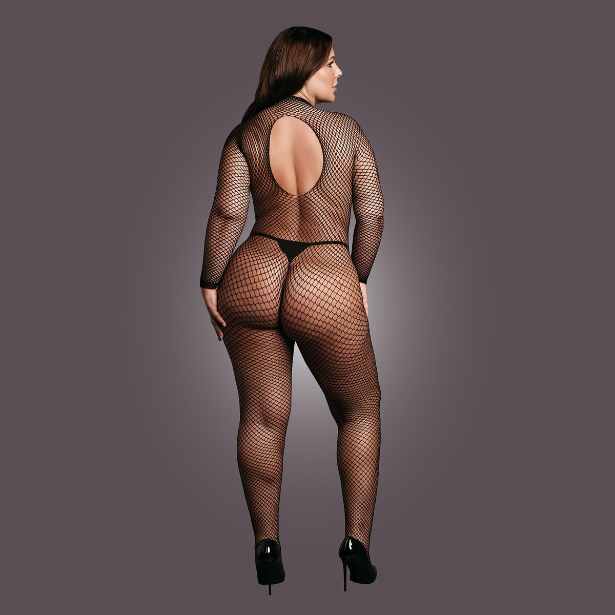 LE DÉSIR BODYSTOCKING FISHNET STRUCTURE - OPEN / TURTLE QUEEN SIZE BLACK