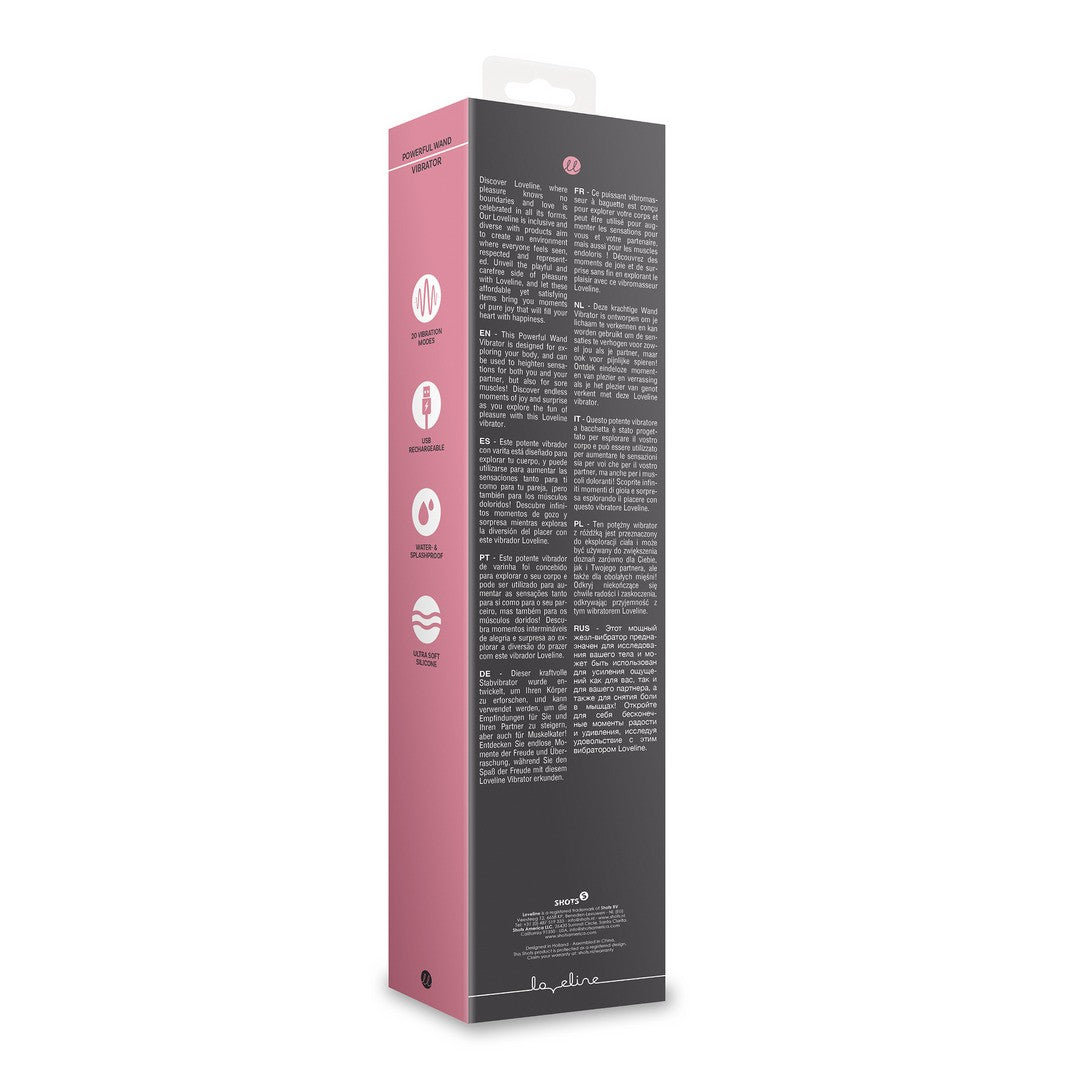 LOVELINE POWERFUL WAND VIBRATOR CHARBONE