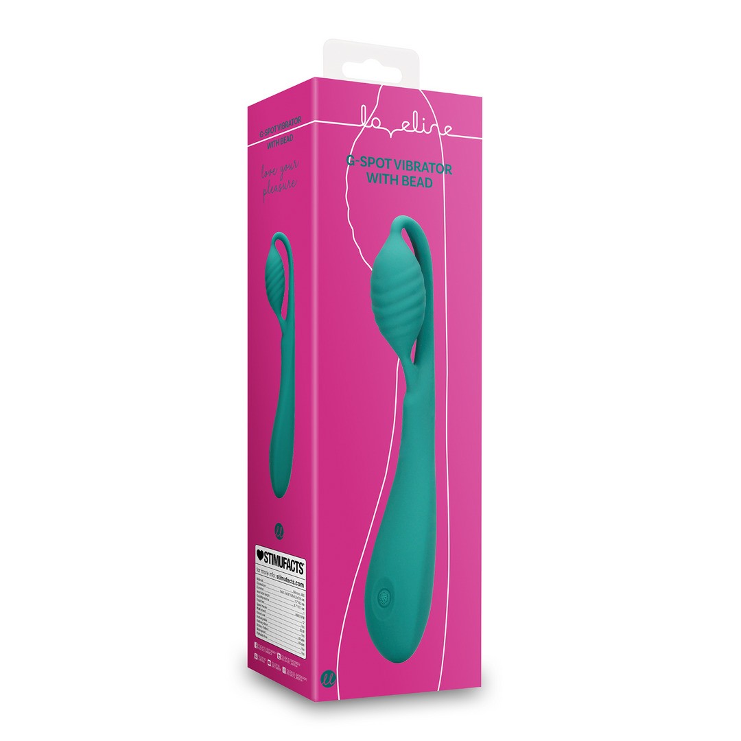 LOVELINE G-SPOT VIBRATOR WITH BEAD BLUE GRASS