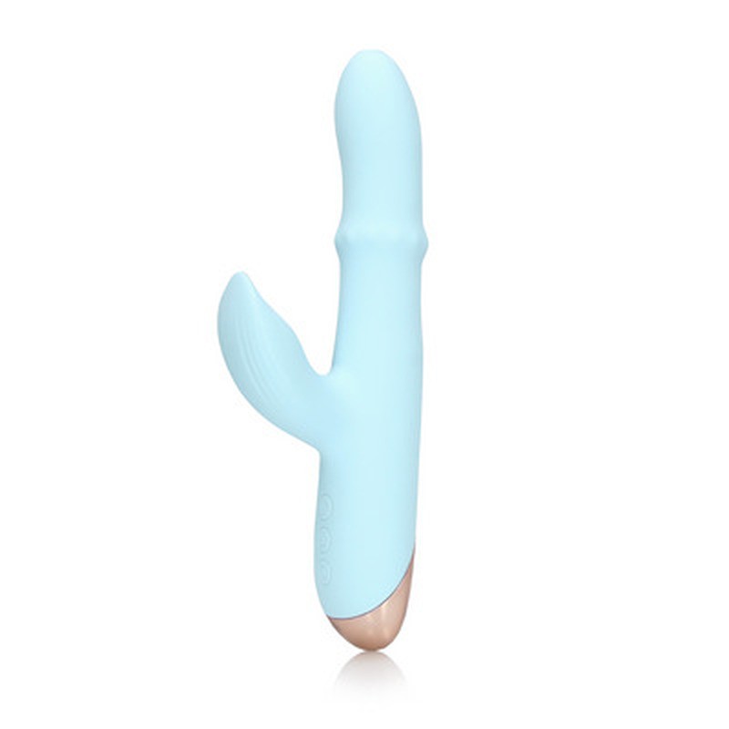 VIBRADOR PULSE WAVE AND UP-AND-DOWN MOVING RING ARCTIC BLUE LOVELINE