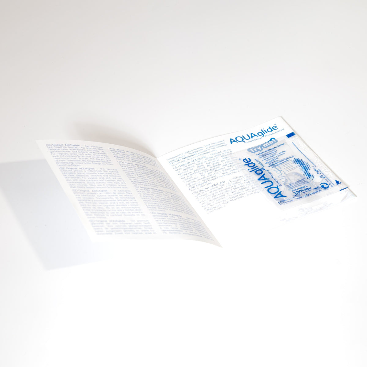 FOLHETO INFORMATIVO COM SAQUETA DE LUBRIFICANTE AQUAGLIDE NEUTRO 3 ML