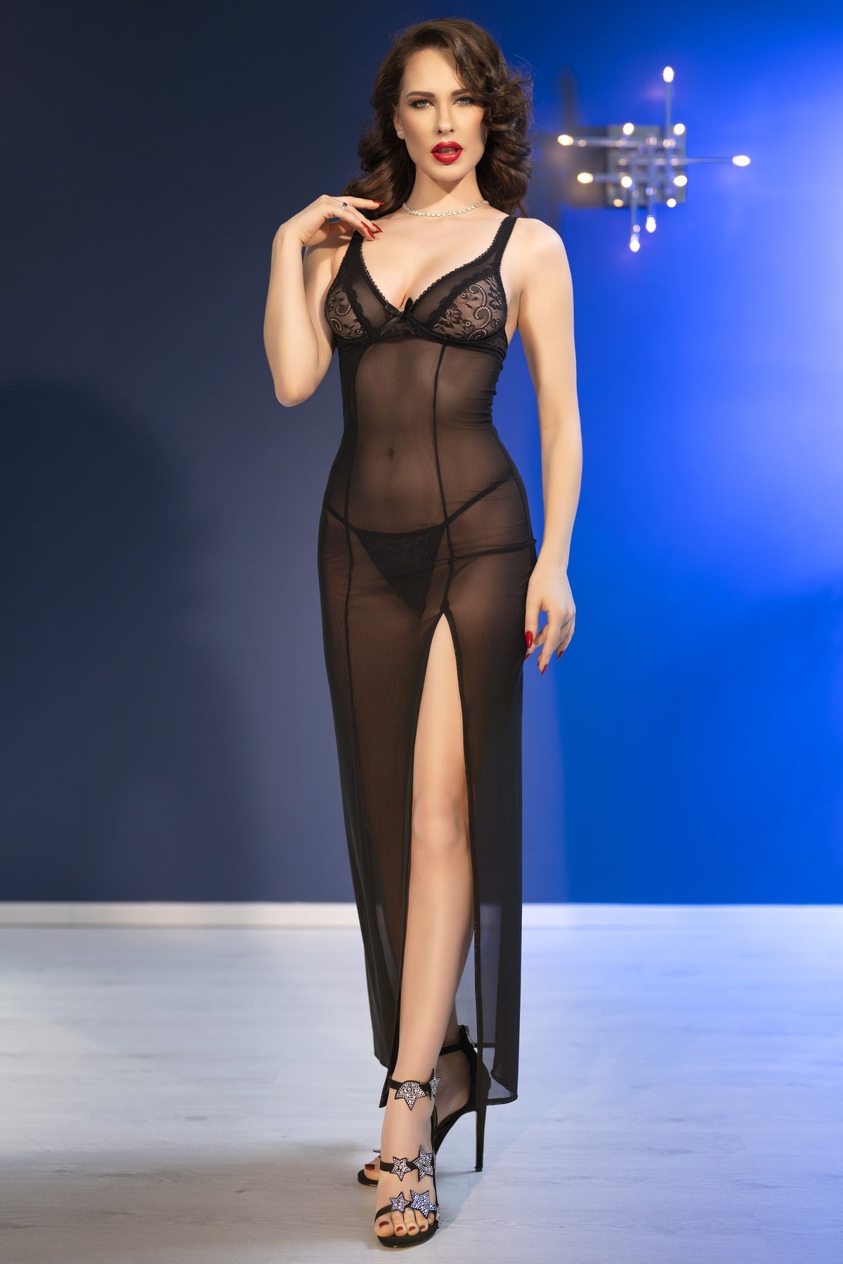 PICARDÍA Y TANGA CR-4723 NEGRA CHILIROSE