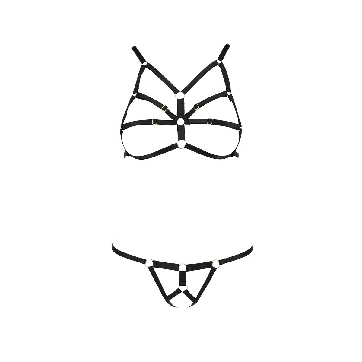 CONJUNTO DE 2 PEÇAS ARMANDA PRETO DEVIL COLLECTION PASSION