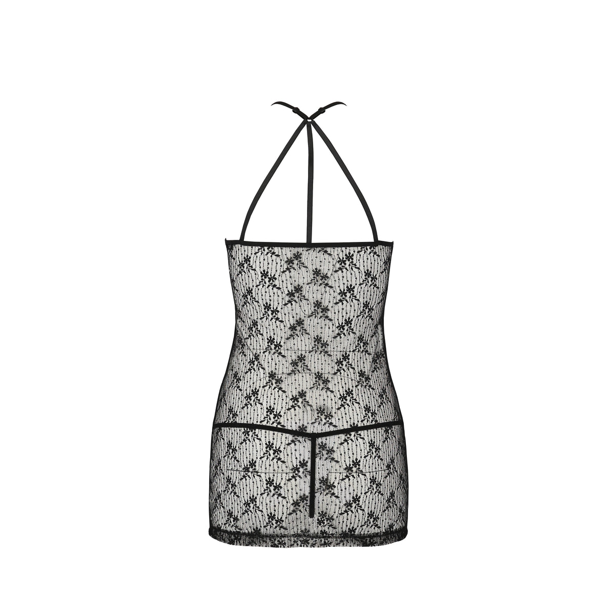 PASSION EROTIC LINE AZALIA CHEMISE AND THONG BLACK