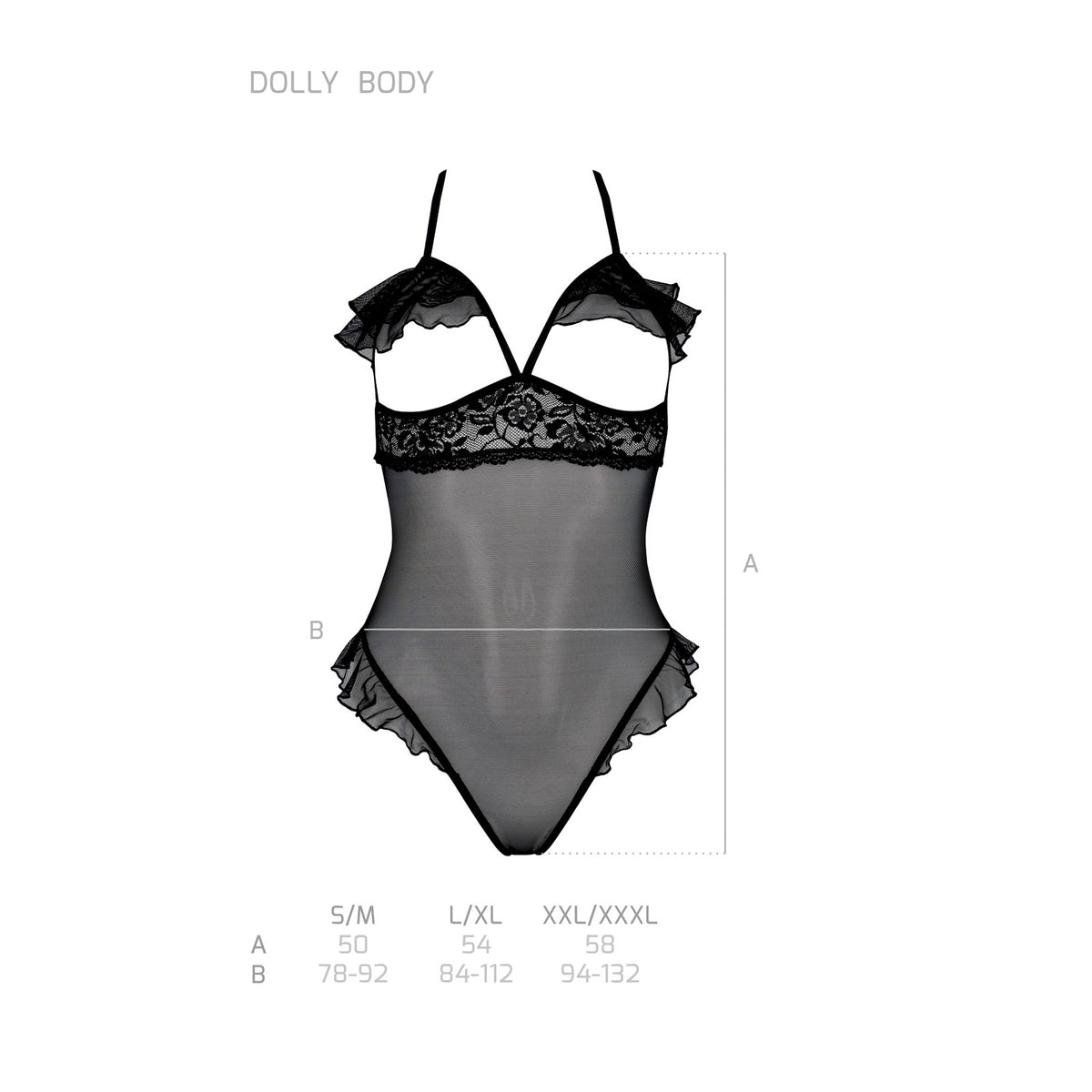 PASSION EROTIC LINE DOLLY TEDDY BLACK