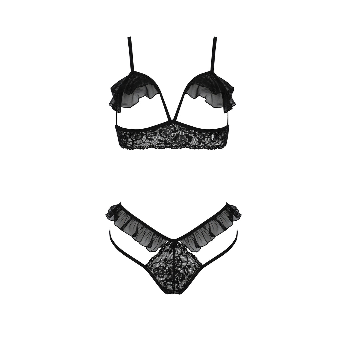 PASSION EROTIC LINE DOLLY SET 2 PIECE BLACK