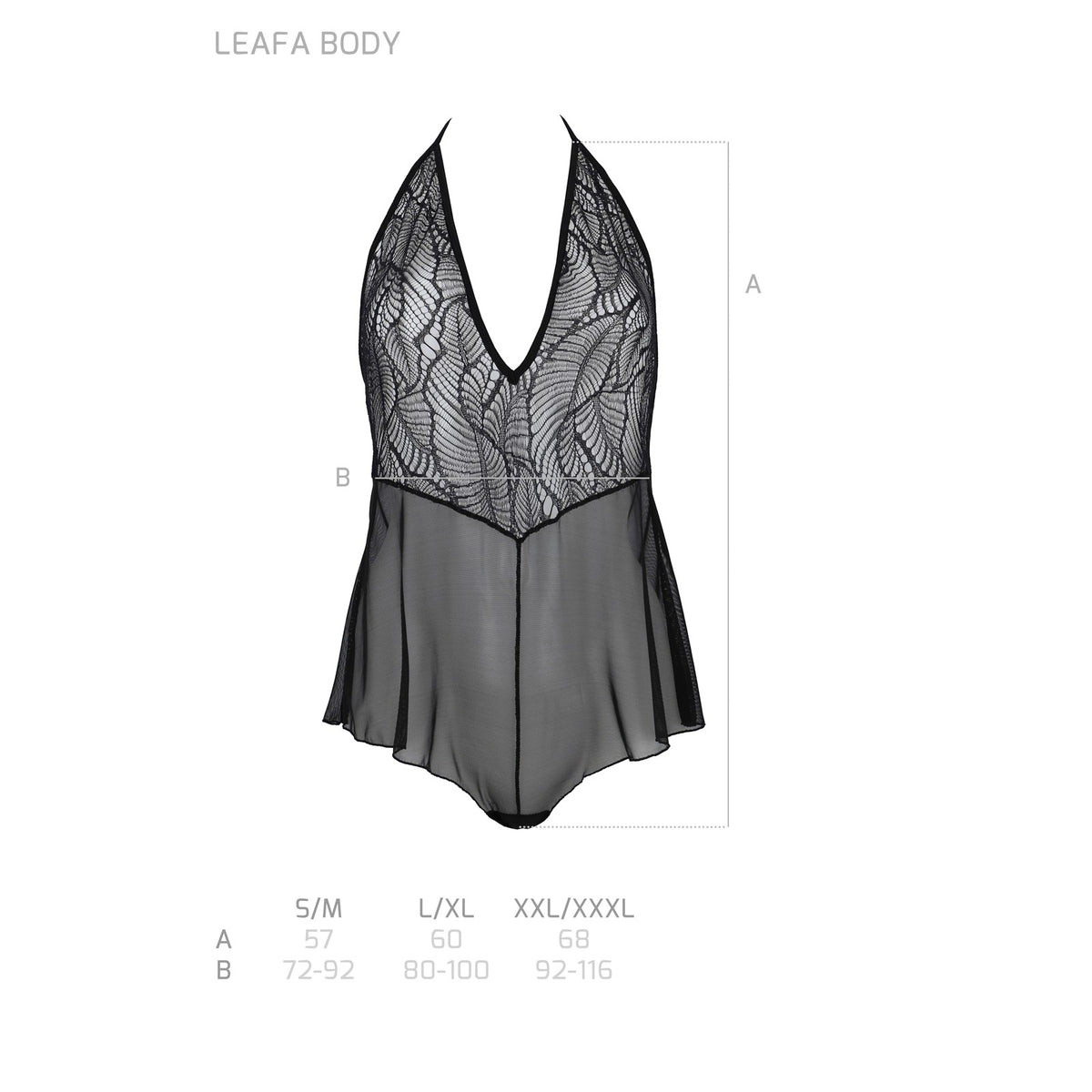 BODY LEAFA NEGRO ECO COLLECTION PASSION