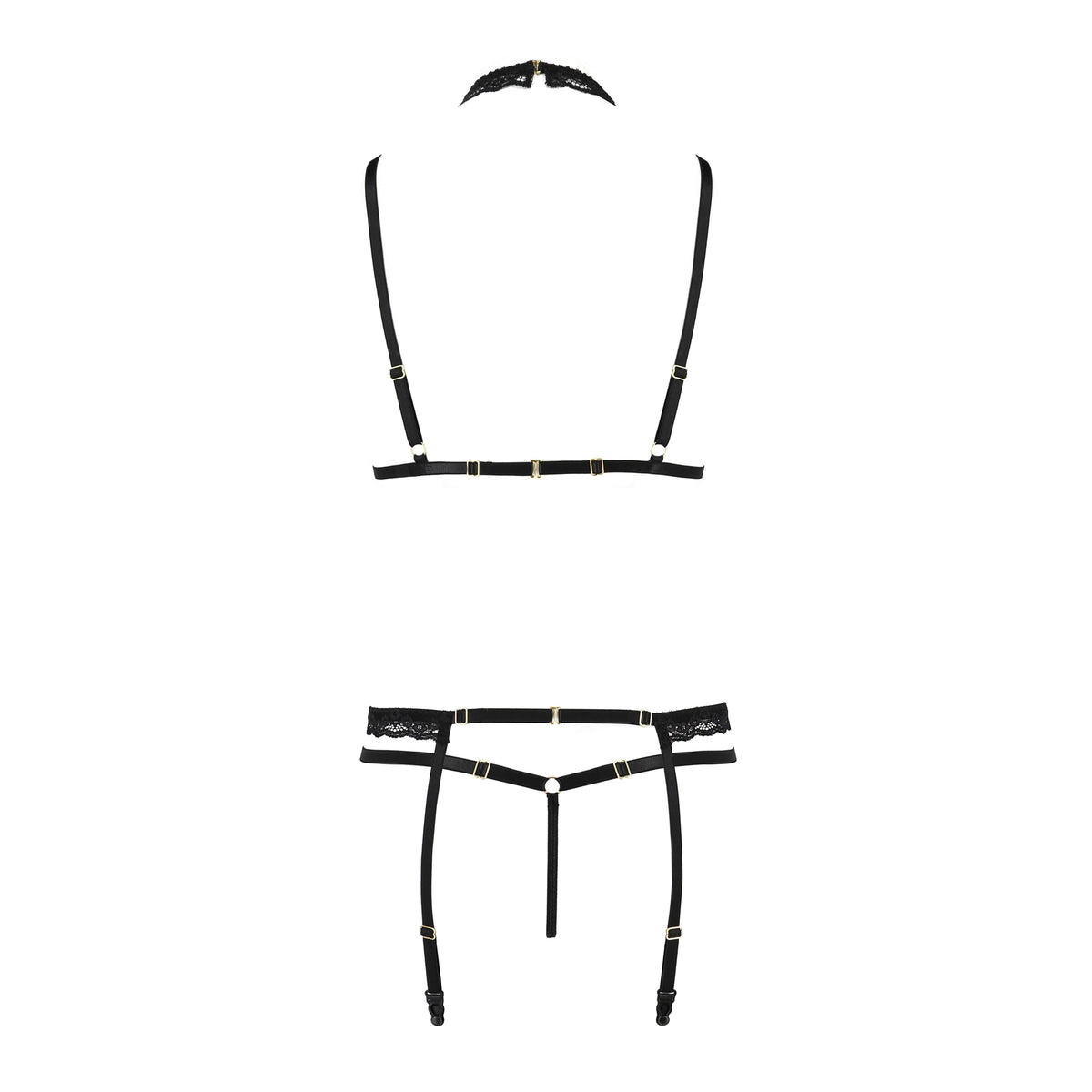 CONJUNTO DE 4 PEÇAS SHELLY PRETO DEVIL COLLECTION PASSION