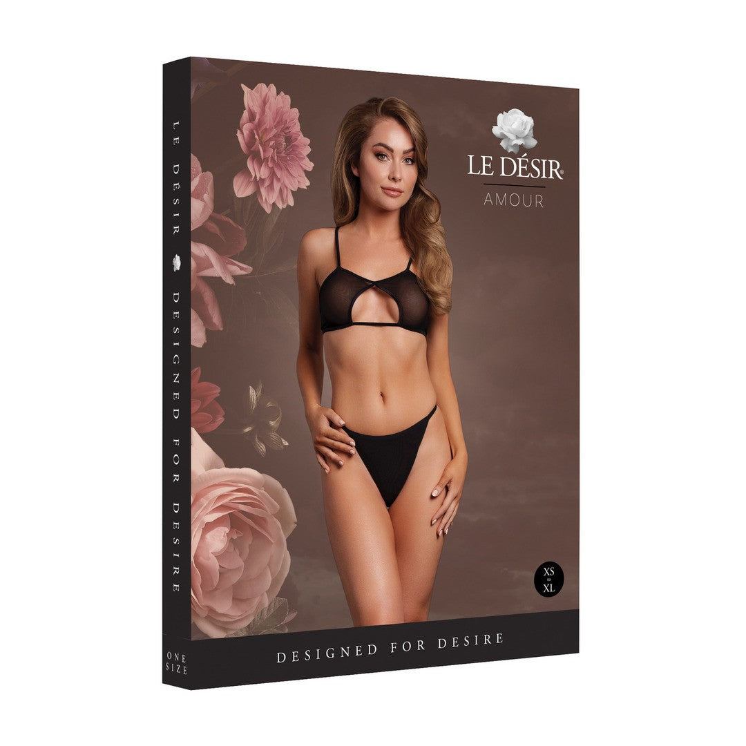SUTIÃ KEYHOLE MESH PRETO LE DÉSIR