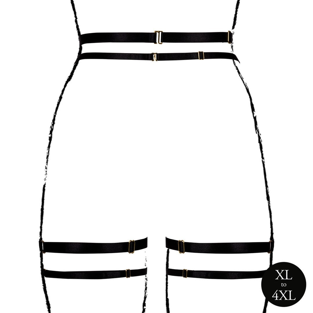 CINTO DE LIGAS DOUBLE STRAP PRETO TAMANHO QUEEN LE DÉSIR