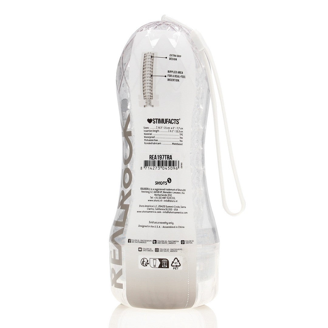 REALROCK EASY RIDER TEXTURED MASTURBATOR TRANSPARENT