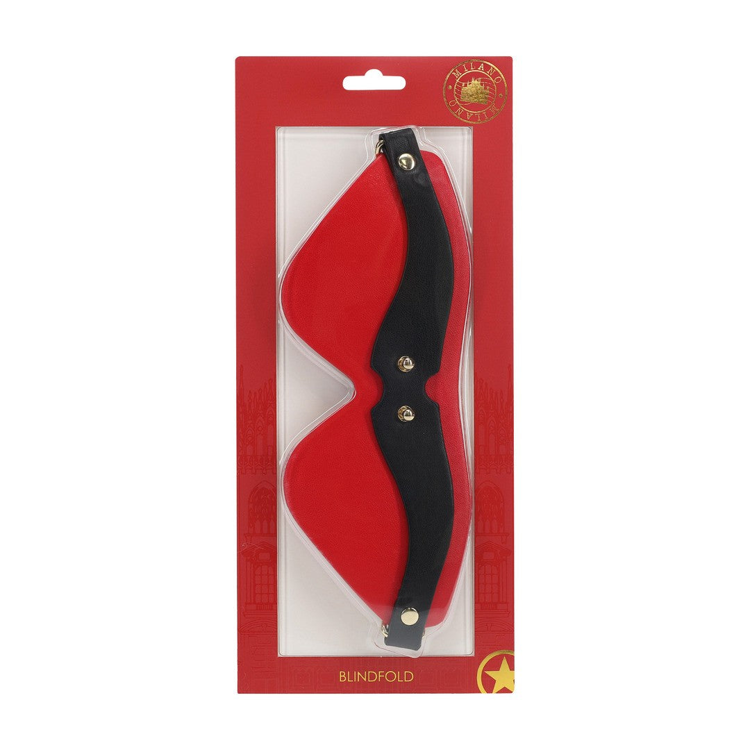 OUCH! MILAN COLLECTION BLINDFOLD BLACK/RED