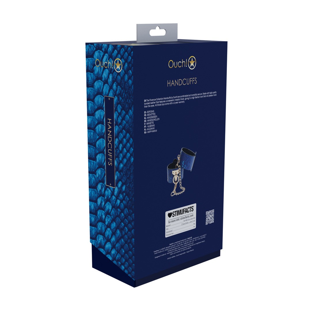 OUCH! FLORENCE COLLECTION HANDCUFFS BLUE