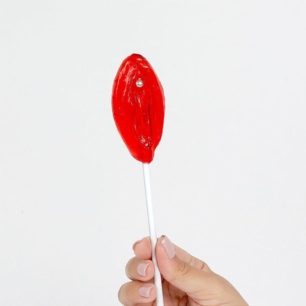 CHUPA-CHUPA DE GOMA EM FORMA DE VULVA SECRET PLAY - Lust Sexshop