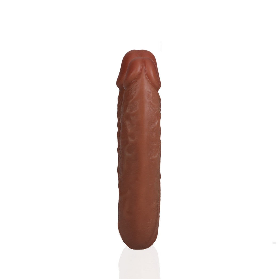 DILDO DUPLO U SHAPED DOUBLE DILDO 5 /12,7 CM TAN REALROCK - Lust Sexshop