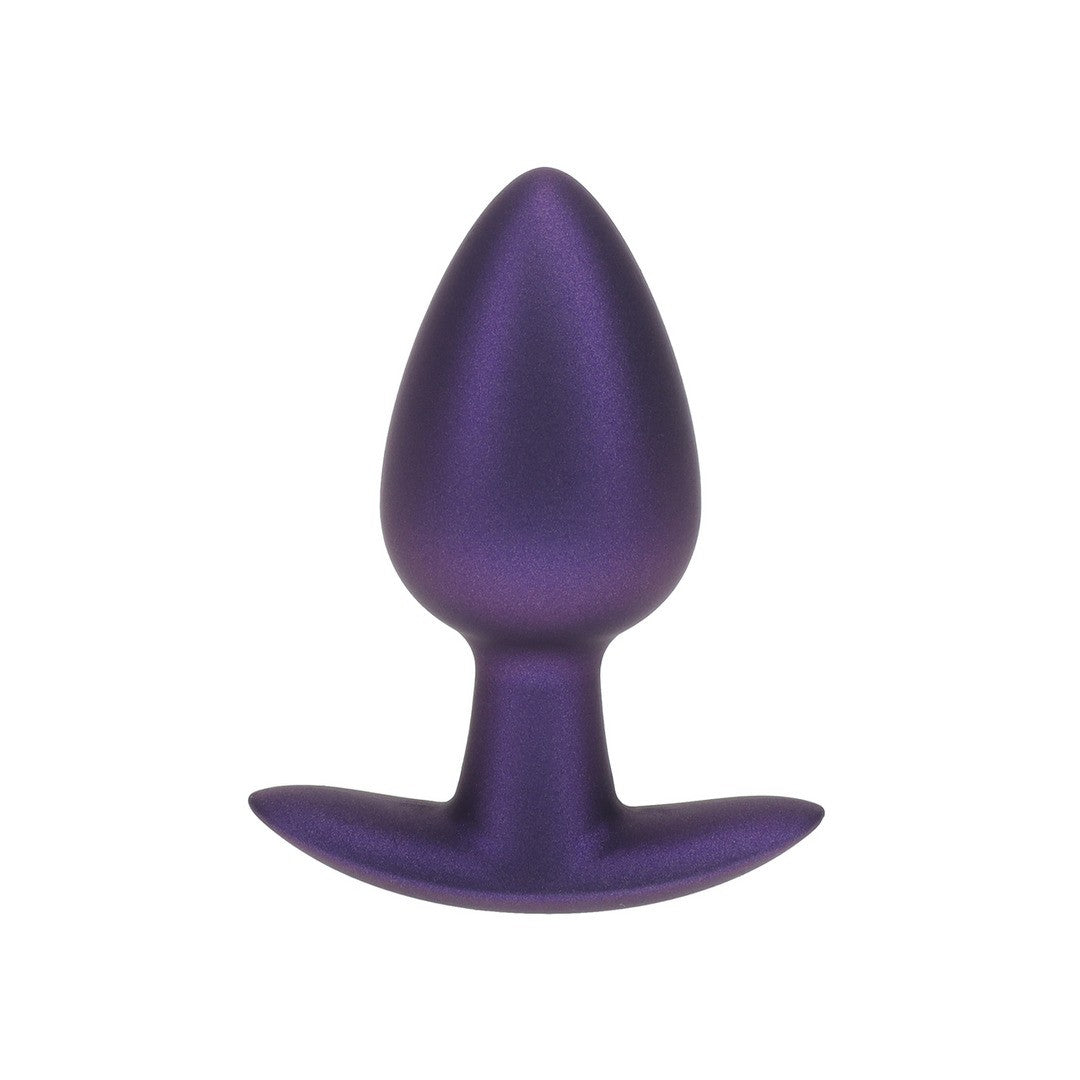OUCH! SMOOTH SILICONE ANAL PLUG MEDIUM 3,1 /7,9 CM METALLIC PURPLE