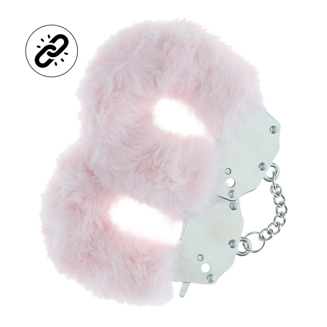 ESPOSAS DE FELPA HEAVY-DUTY FLUFFY POWDER ROSA OUCH!