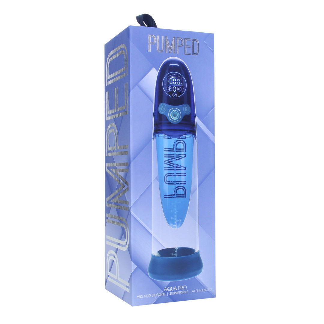 BOMBA AUTOMÁTICA PARA O PÉNIS COM IA AQUA-PRO AZUL PUMPED
