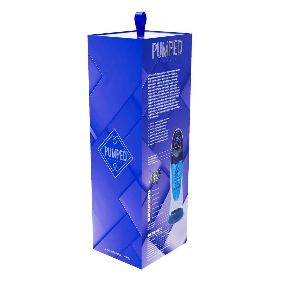 BOMBA AUTOMÁTICA PARA O PÉNIS COM IA AQUA-PRO AZUL PUMPED