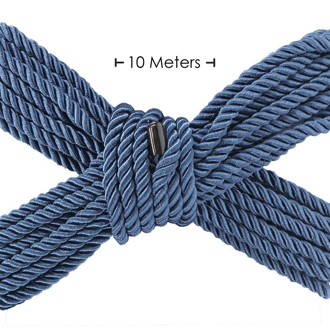 CORDA DE POLIÉSTER PARA BONDAGE 32.8 FT / 10 M AZUL MARINHO OUCH!