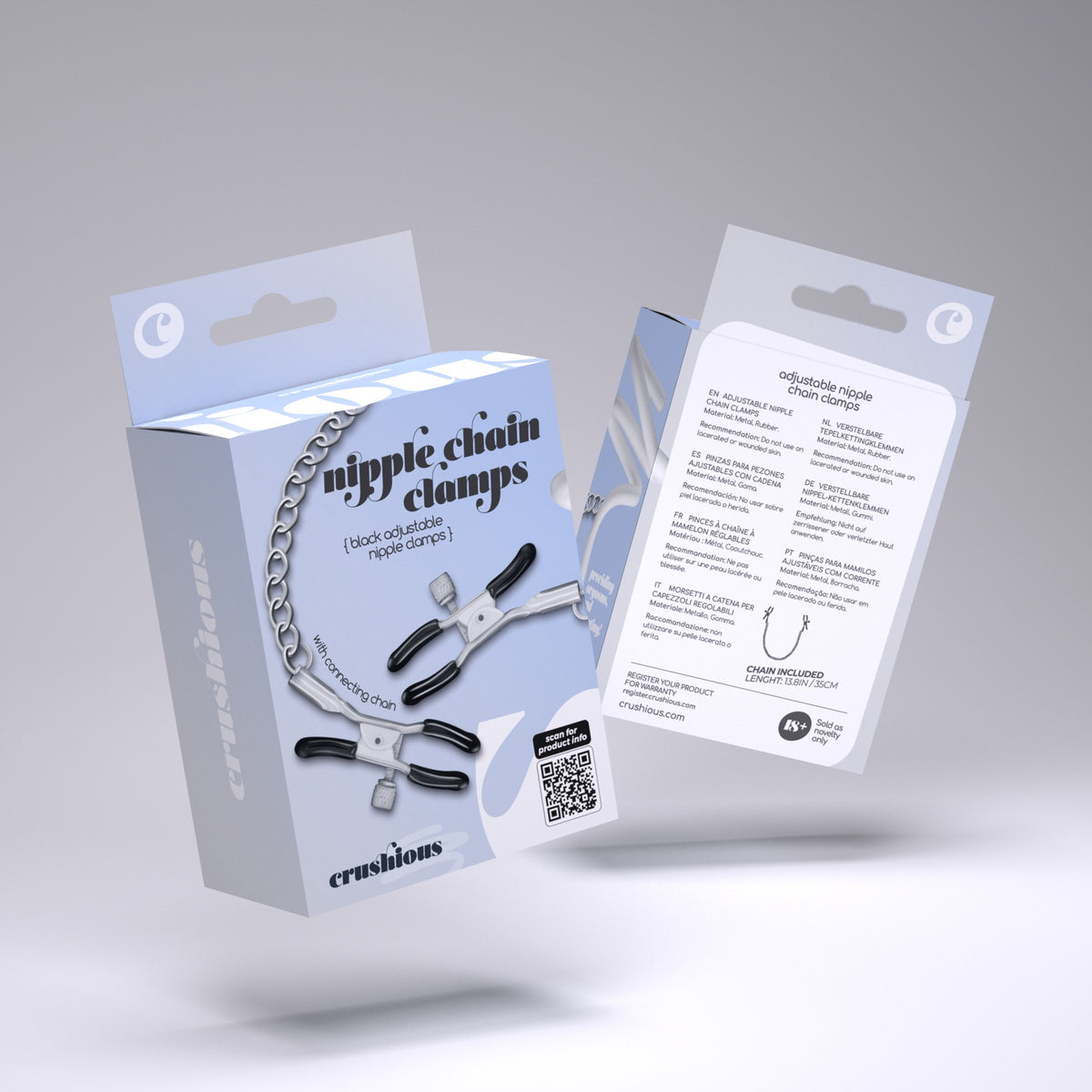 SILVER NIPPLE CHAIN CLAMPS CRUSHIOUS