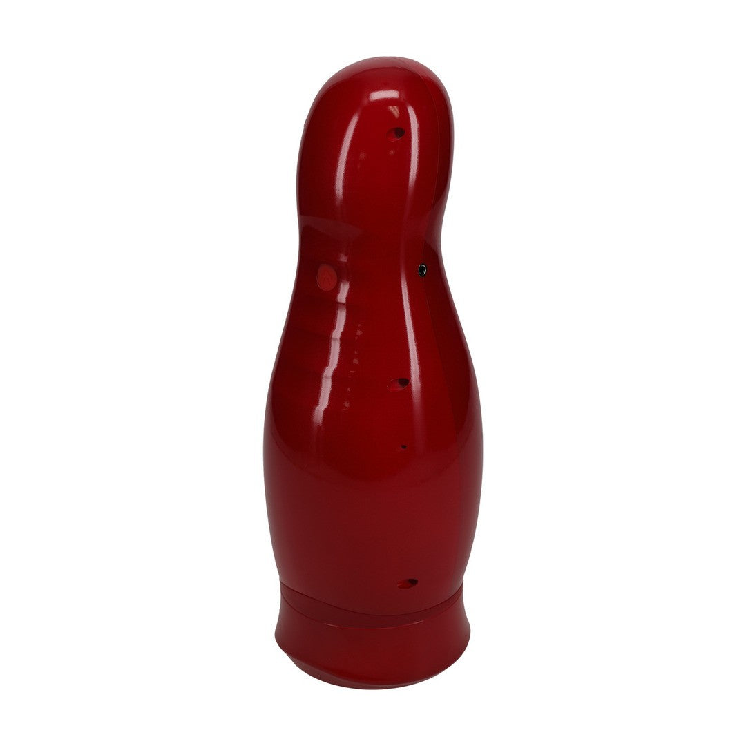 MASTURBADOR VIBRATÓRIO COM SUCÇÃO E SUPORTE DE TELEFONE VIRTUO METALLIC RED PUMPED