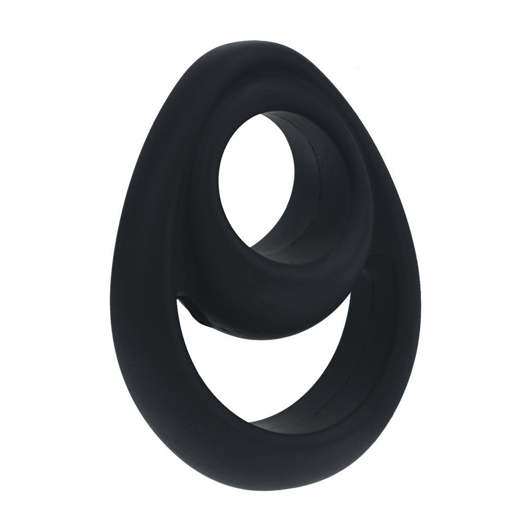 ANEL PARA O PÉNIS DUPLO EM SILICONE ERGO PRETO LEVELZ - Lust Sexshop