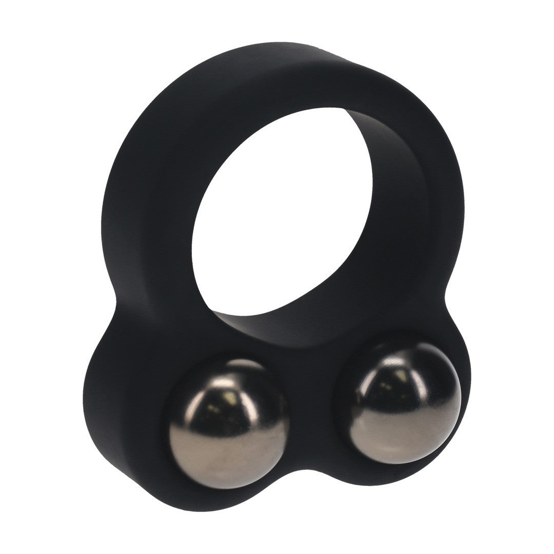 ANEL PARA O PÉNIS EM SILICONE LÍQUIDO COM PESO DUPLO PRETO LEVELZ - Lust Sexshop