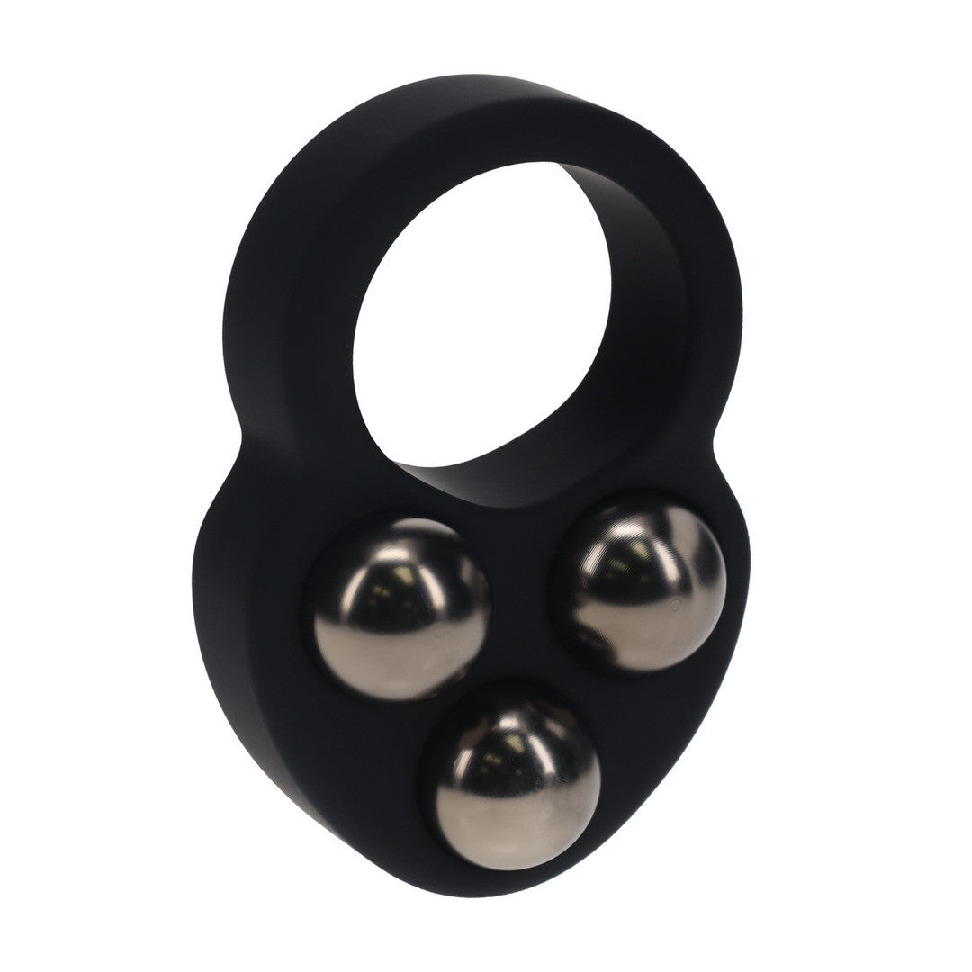 ANEL PARA O PÉNIS EM SILICONE LÍQUIDO COM PESO TRIPLO PRETO LEVELZ - Lust Sexshop