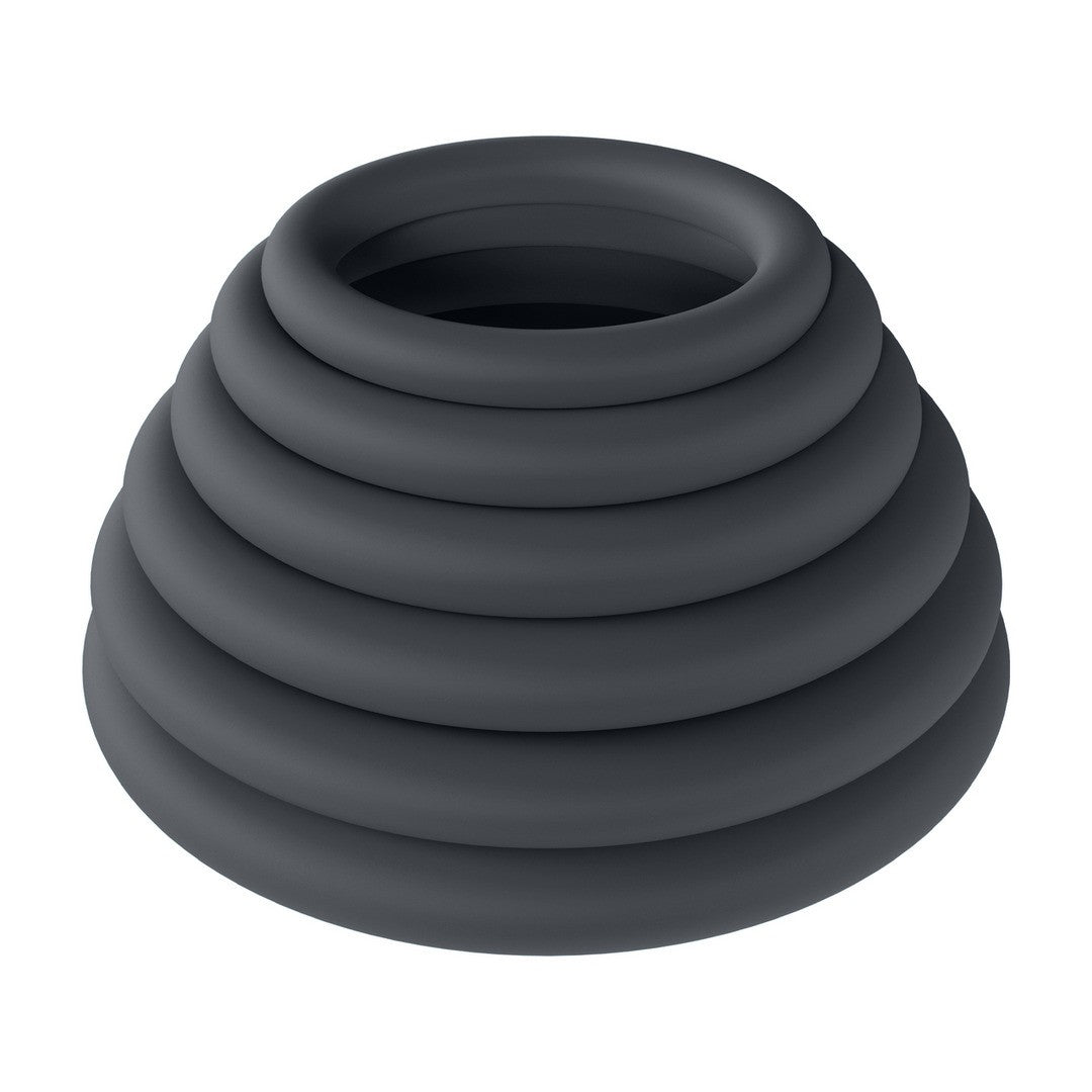 CONJUNTO DE 6 ANÉIS CLÁSSICOS PRETO LEVELZ - Lust Sexshop
