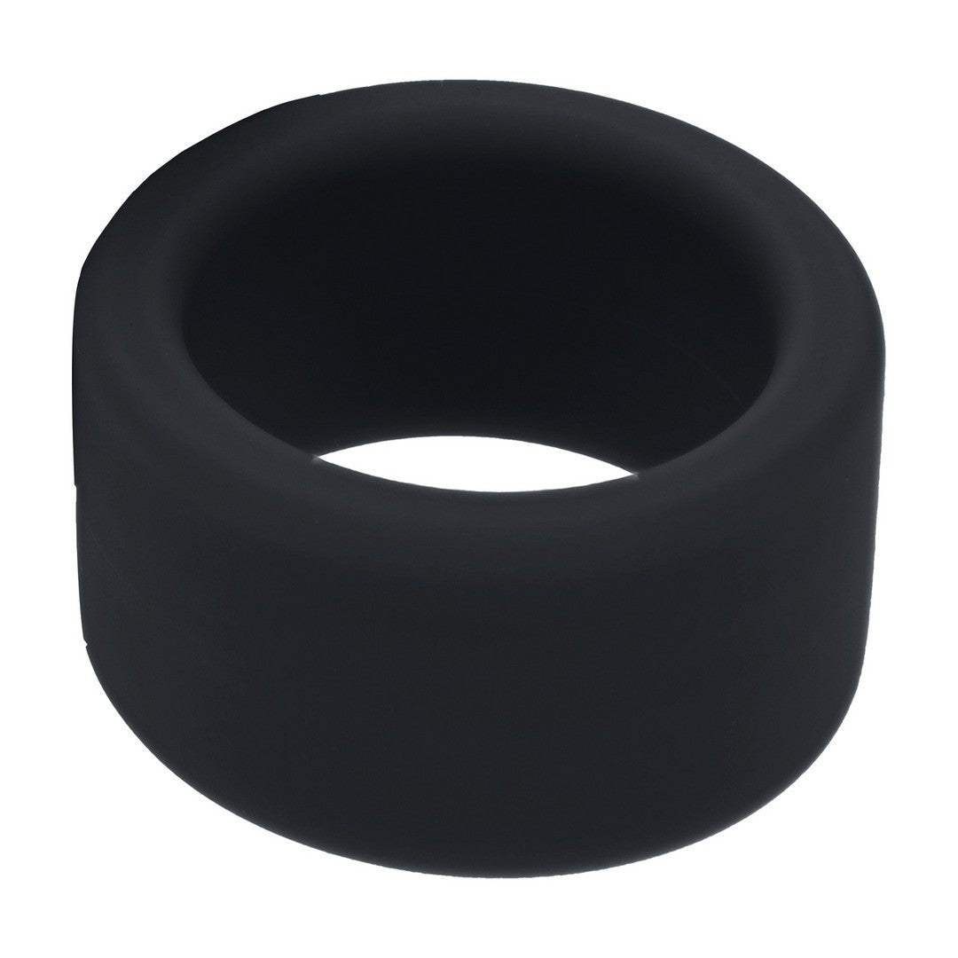 EXTENSOR DE TESTÍCULOS EM SILICONE LÍQUIDO M 34MM PRETO LEVELZ - Lust Sexshop