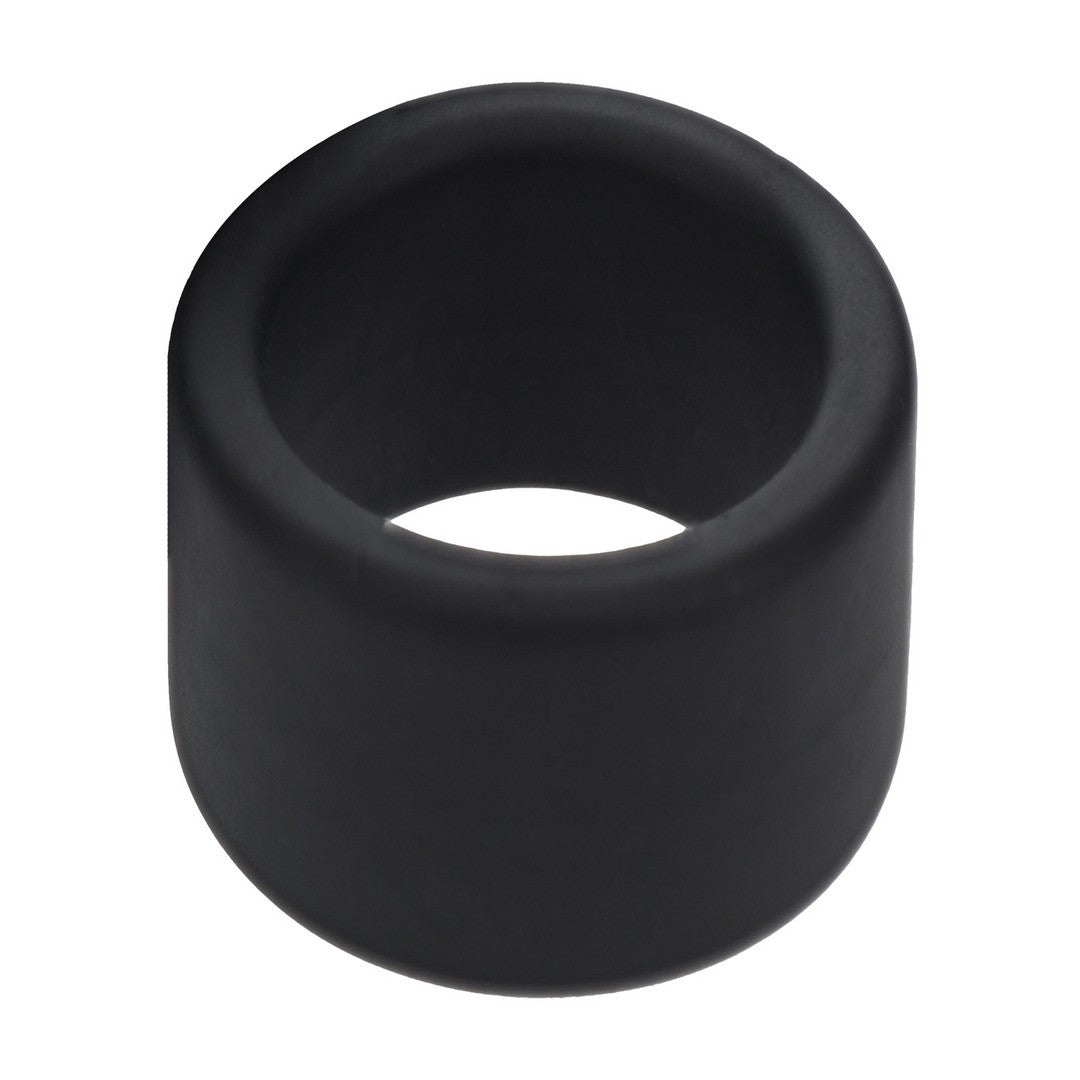 EXTENSOR DE TESTÍCULOS EM SILICONE LÍQUIDO L 34MM PRETO LEVELZ - Lust Sexshop