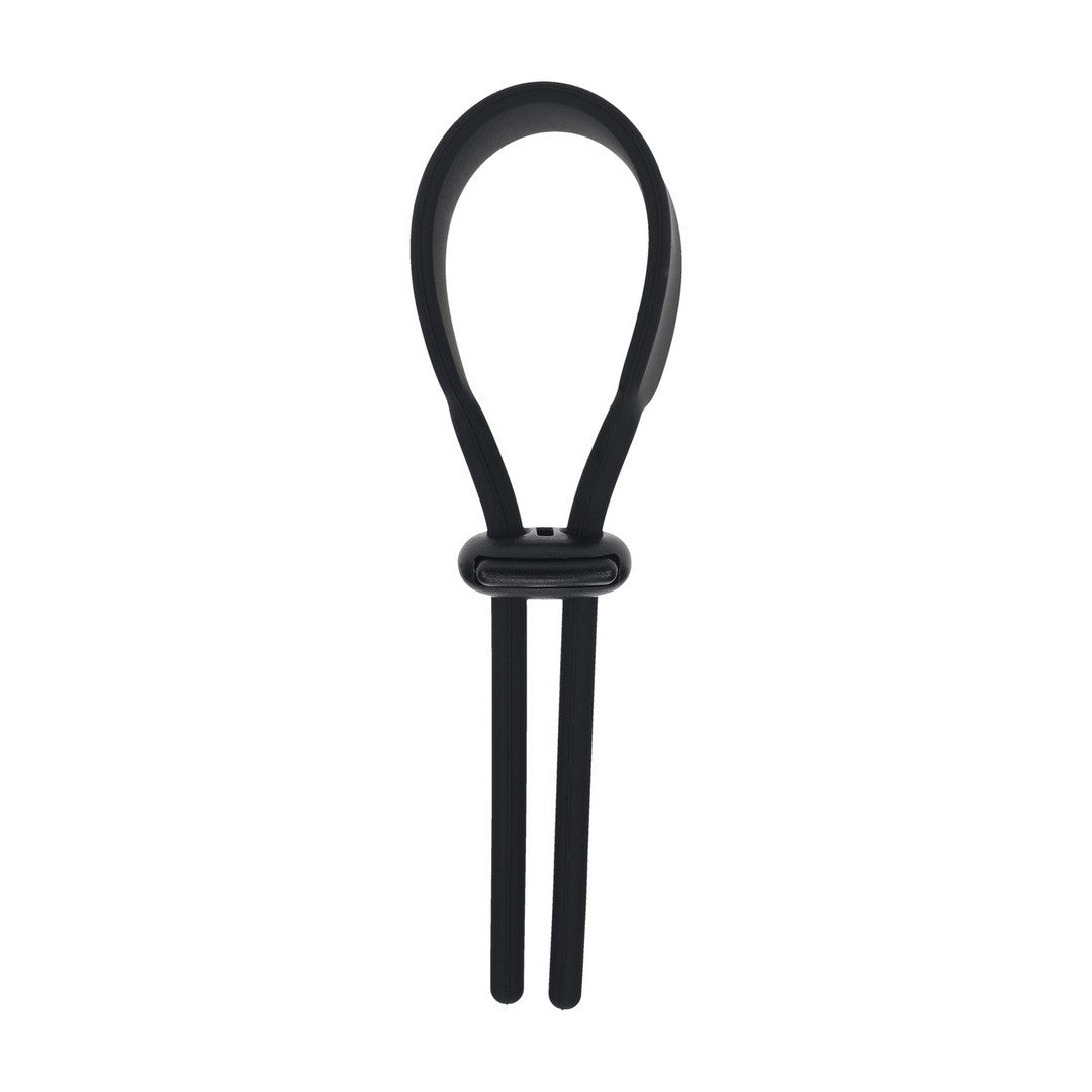 ANEL AJUSTÁVEL PARA O PÉNIS EM SILICONE 5MM PRETO LEVELZ - Lust Sexshop