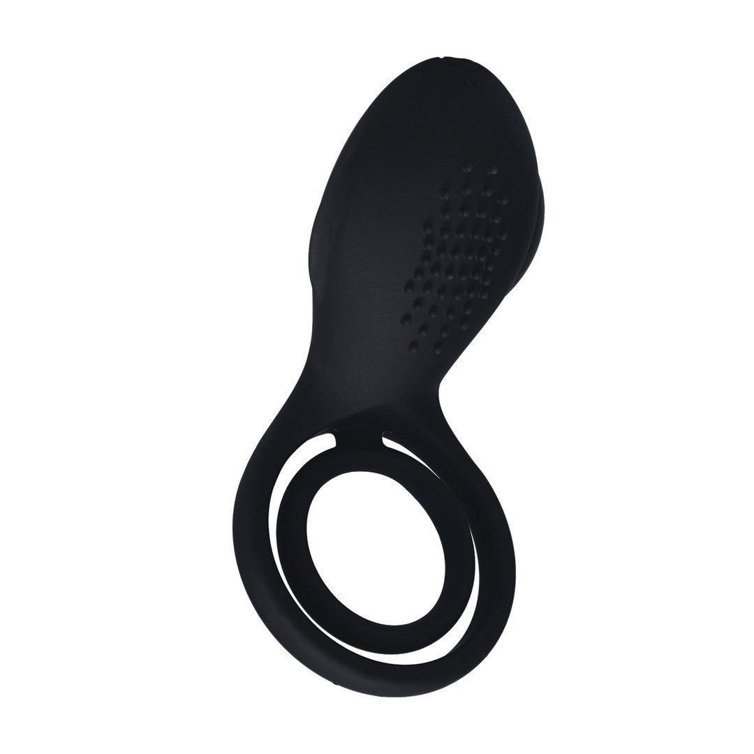 ANEL PARA O PÉNIS E TESTÍCULOS COM VIBRAÇÃO E ESTIMULADOR COM ASAS PRETO LEVELZ - Lust Sexshop