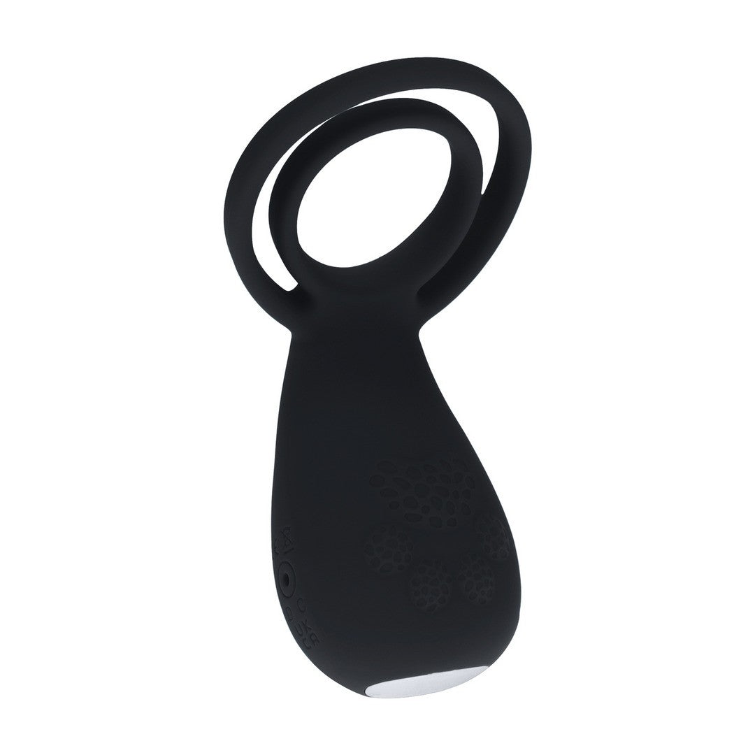 ANEL PARA O PÉNIS E TESTÍCULOS COM VIBRAÇÃO PRETO LEVELZ - Lust Sexshop