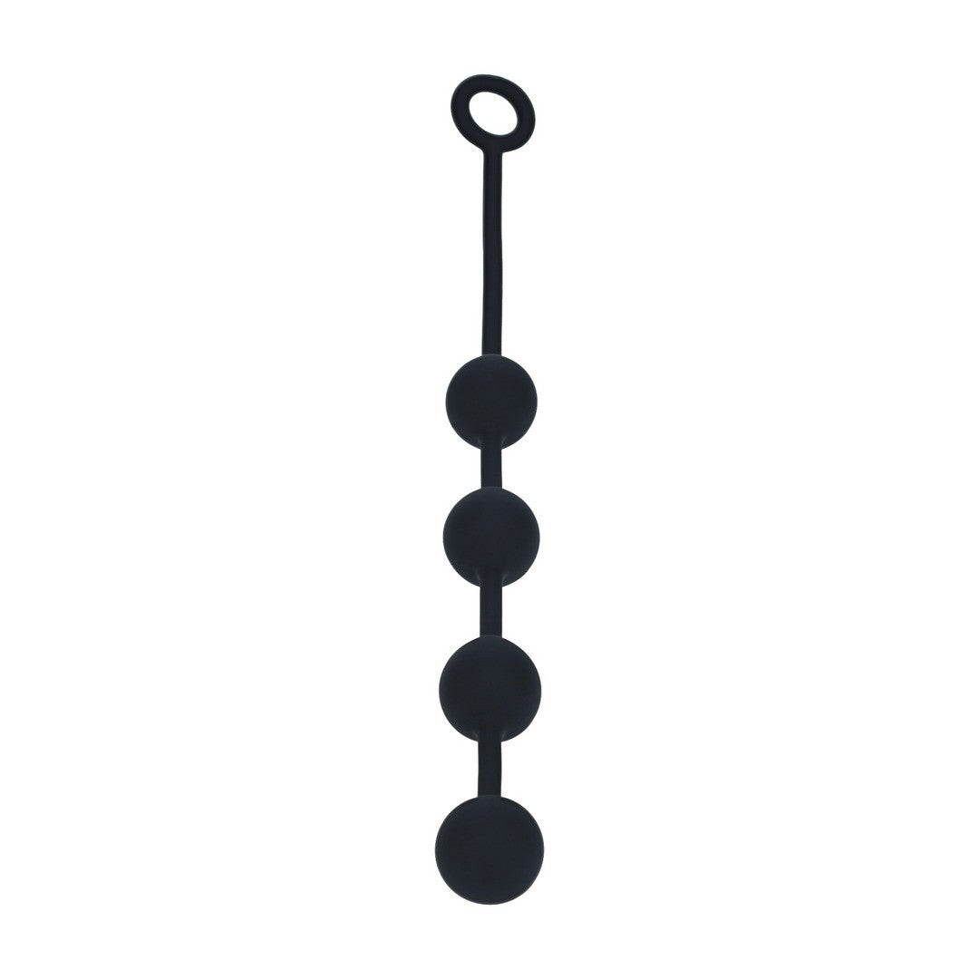 BOLAS ANALES REDONDAS DE SILICONA L 40MM NEGRAS LEVELZ